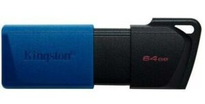 Flash drive Kingston  USB 3.2 Flash Drive DataTraveler Exodia M 64 GB, USB 3.2, Black/Blue 