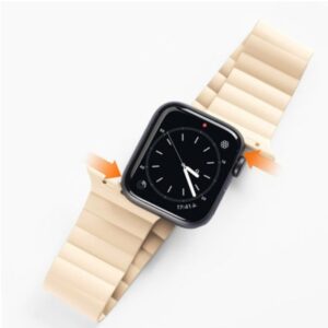 Dirželis Dux Ducis Apple Magnetic Strap Watch Strap 7/6/5/4/3/2 / SE (41/40 / 38mm) Magnetic Band Beige