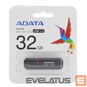Flash drive ADATA  MEMORY DRIVE FLASH USB3.1 32GB/BLACK AUV150-32G-RBK 