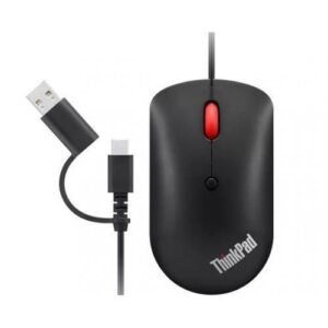 Computer mouse Lenovo  ThinkPad USB-C Wired Compact Mouse Raven black, USB-C 