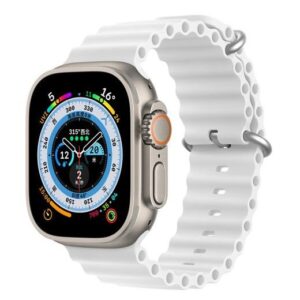 Siksniņa Dux Ducis Apple Silicone Strap for Apple Watch 42/44/45/46/49MM White