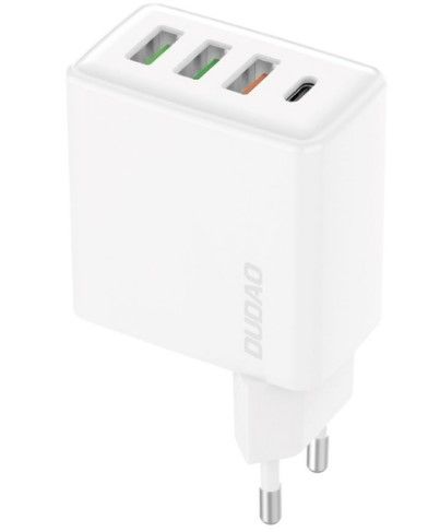 Adaptrid Dudao Fast charger 3x USB / 1x USB Type C 20W, PD, QC 3.0 White