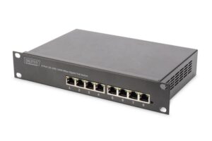 Serveris – kiti priedai Digitus  8-port Gigabit Ethernet PoE switch DN-95317 10/100/1000 Mbps (RJ-45), Unmanaged, Rackmountable, Power supply type Internal, Ethernet LAN (RJ-45) ports 8 