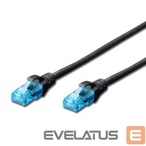 Üleminek Digitus  CAT 5e U-UTP Patch cord, PVC AWG 26/7, Modular RJ45 (8/8) plug, 3 m, Black 