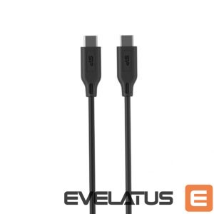 Nugarėlės dėklai Silicon power  USB-C to USB-C cable LK15CC Black 