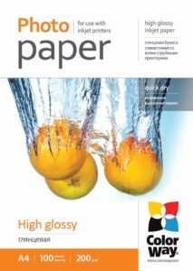 Biuro įrankiai ColorWay  High Glossy Photo Paper, 100 sheets, A4, 200 g/m² 