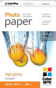 Biuro įrankiai ColorWay  High Glossy Photo Paper, 100 sheets, 10x15, 200 g/m² 
