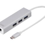 Другой аксессуар для компьютера Digitus  USB Type-C 3-Port Hub + Gigabit Ethernet 