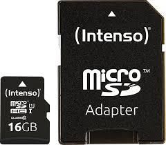 Kitas kompiuterio priedas Intenso  MEMORY MICRO SDHC 16GB UHS-I/W/ADAPTER 3423470 