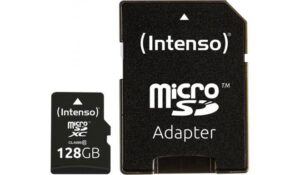 Kitas kompiuterio priedas Intenso  MEMORY MICRO SDXC 128GB C10/W/ADAPTER 3413491 