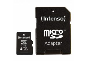 Kitas kompiuterio priedas Intenso  MEMORY MICRO SDHC 4GB C10/W/ADAPTER 3413450 
