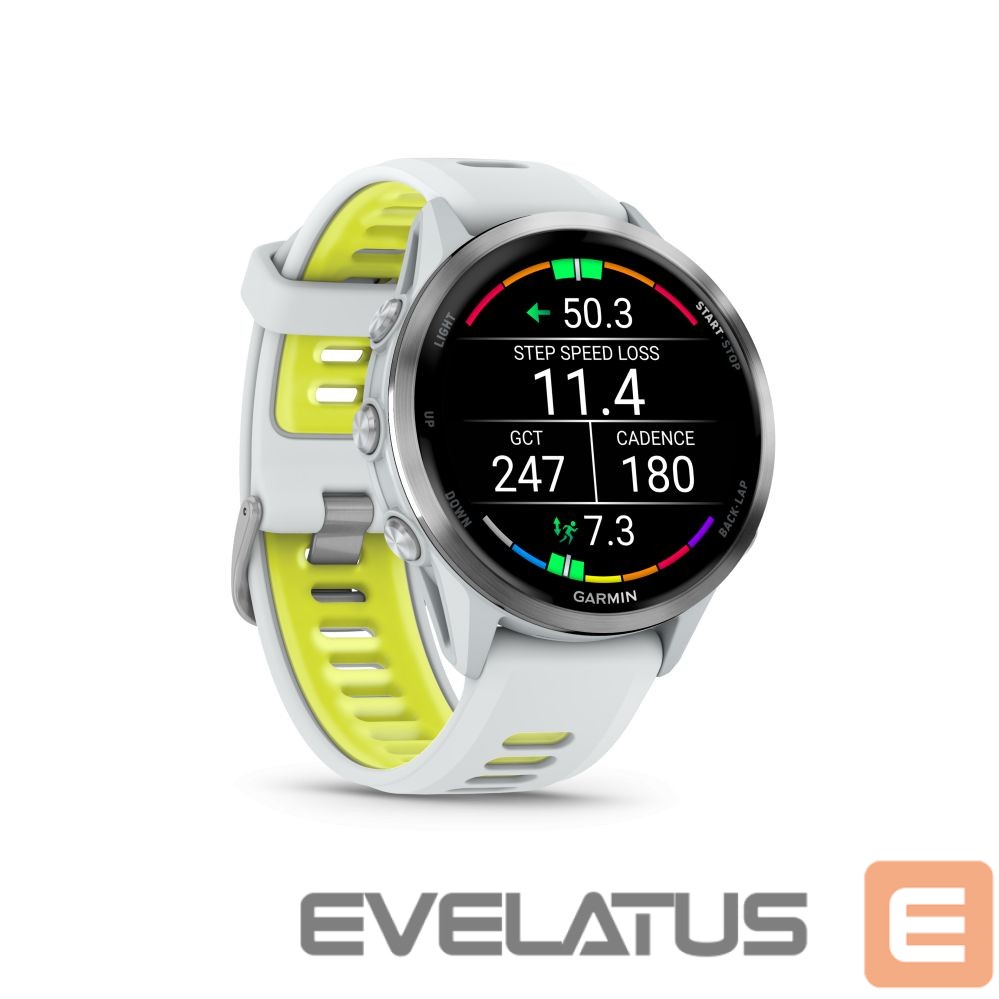 Nutikell Garmin Forerunner 970, Titanium with Whitestone Case and Whitestone/Translucent Amp Yellow Band