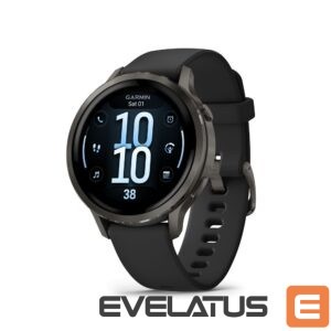 Nutikell Garmin  Venu 4 - 41mm, Slate with Black Silicone Band sports watch 