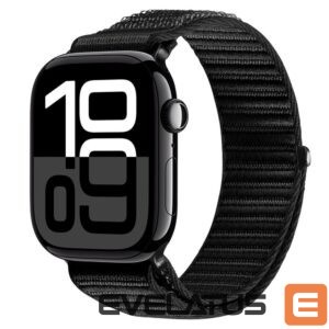 Siksniņa Dux Ducis  Apple Watch 42/44/45/46/49MM YE Nylon Braided Loop Wrist Strap Black