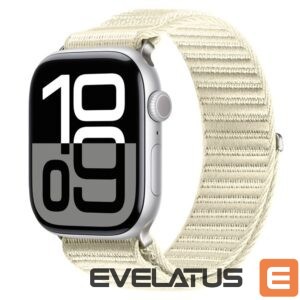 Siksniņa Dux Ducis  Apple Watch 42/44/45/46/49MM YE Nylon Braided Loop Wrist Strap Starlight