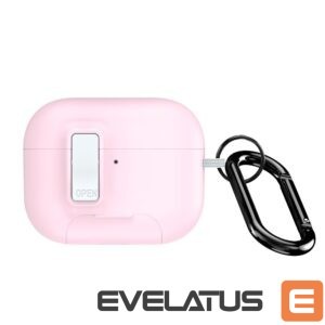 Maciņš austiņām Dux Ducis Apple AirPods Pro 3 PECQ Series PC+TPU Cover with Hook White Pink