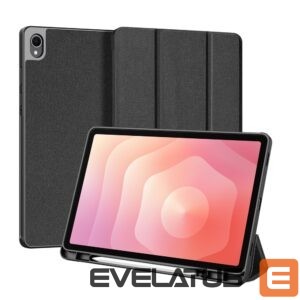 Book case Dux Ducis Samsung Galaxy Tab S11 Domo Series Tri-fold Stand PU Leather Tablet Cover Black