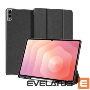 Book case Dux Ducis  Galaxy Tab S11 Ultra Domo Series Tri-fold Stand PU Leather Tablet Cover Black