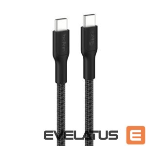 Cable Belkin  USB-C TO USB-C 240W 2.0, BRAIDED PCR, 1M Black