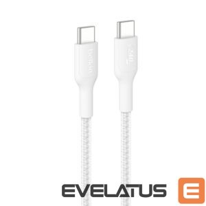Kabelis Belkin  USB-C TO USB-C 240W 2.0, BRAIDED PCR, 2M White