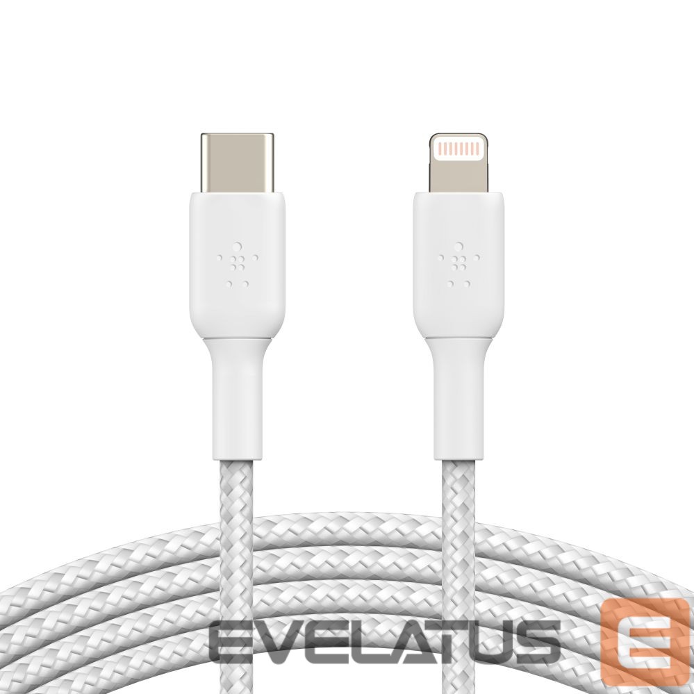 Kaabel Belkin BOOST CHARGE USB-C to Lightning Cable, Braided, 2M White