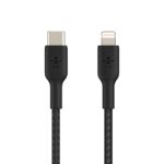 Кабель Belkin  BOOST CHARGE  USB-C to Lightning Cable, Braided, 2M Black