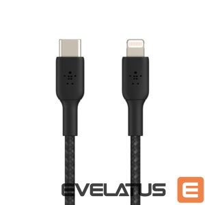 Kabelis Belkin  BOOST CHARGE  USB-C to Lightning Cable, Braided, 2M Black