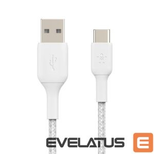 Kabelis Belkin  BOOST CHARGE  USB-A to USB-C Cable, Braided, 2M White