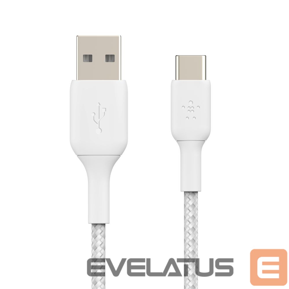 Kaabel Belkin BOOST CHARGE USB-A to USB-C Cable, Braided, 2M White