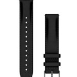Rihm Garmin  Quick Release Bands (18 mm) Black leather, brushed slate hardware 