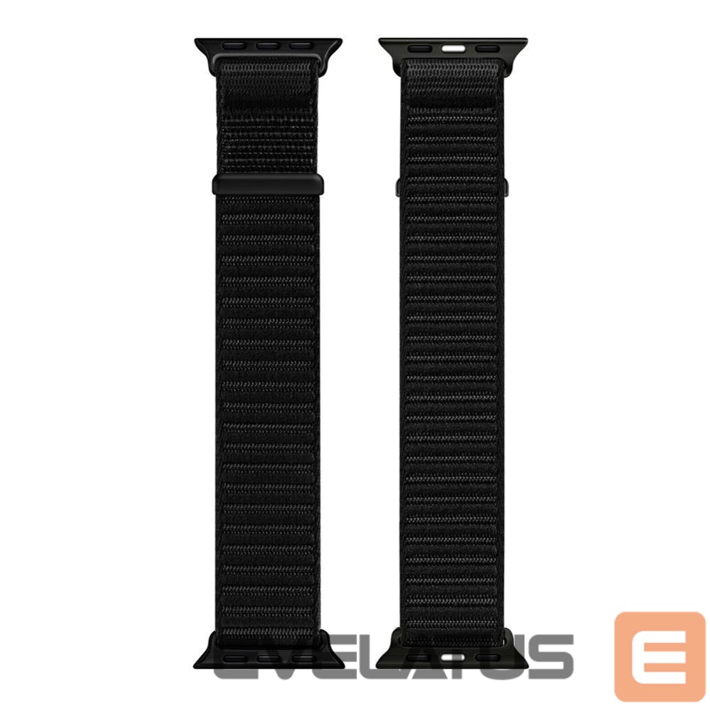 Rihm Dux Ducis Apple Watch 38/40/41/42MM YE Nylon Braided Loop Wrist Strap Black