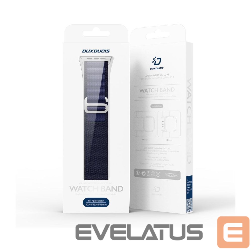 Rihm Dux Ducis Apple Buckle Sport Band for Apple Watch 42/44/45/46/49MM Navy