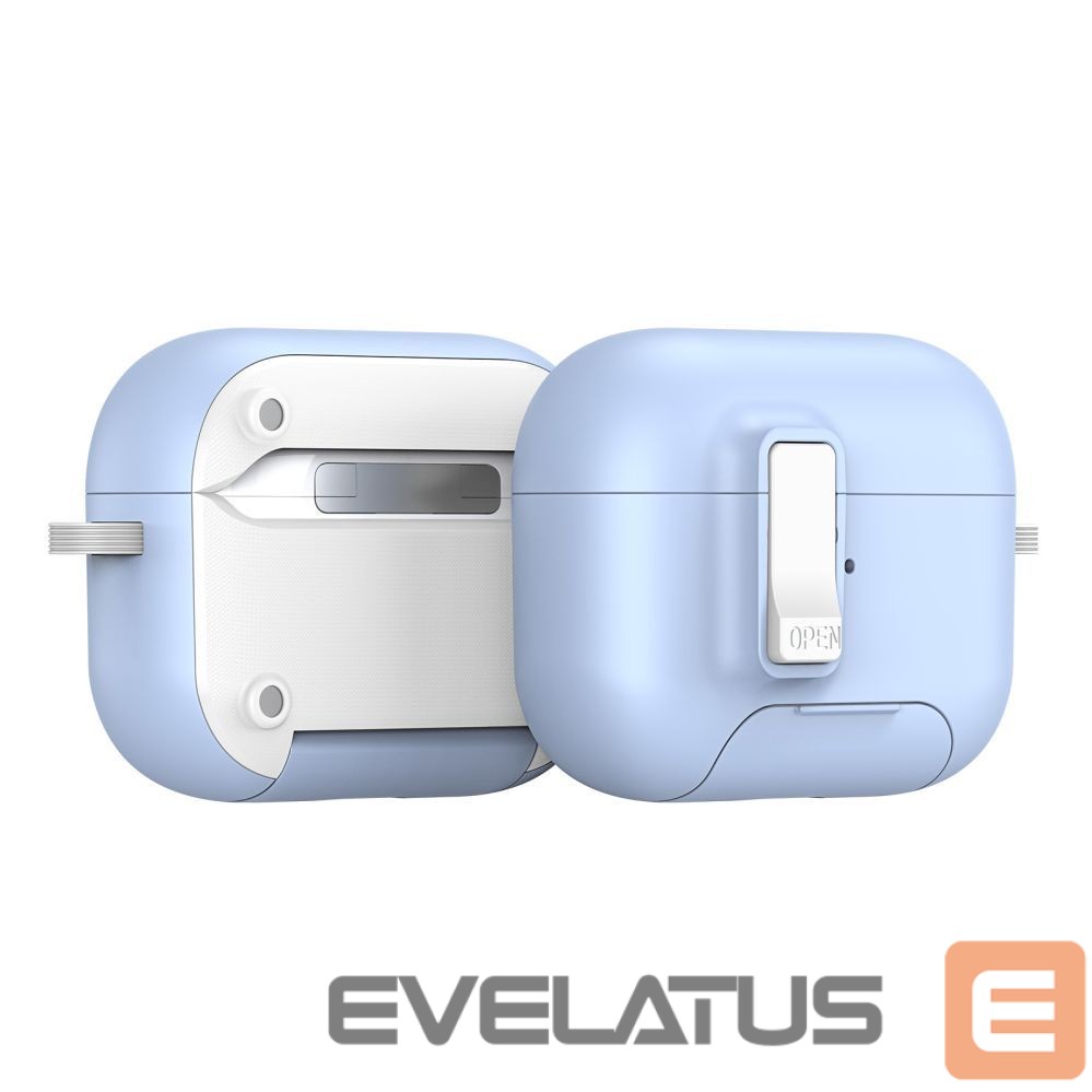 Maciņš austiņām Dux Ducis Apple AirPods Pro 3 PECQ Series PC+TPU Cover with Hook White Blue