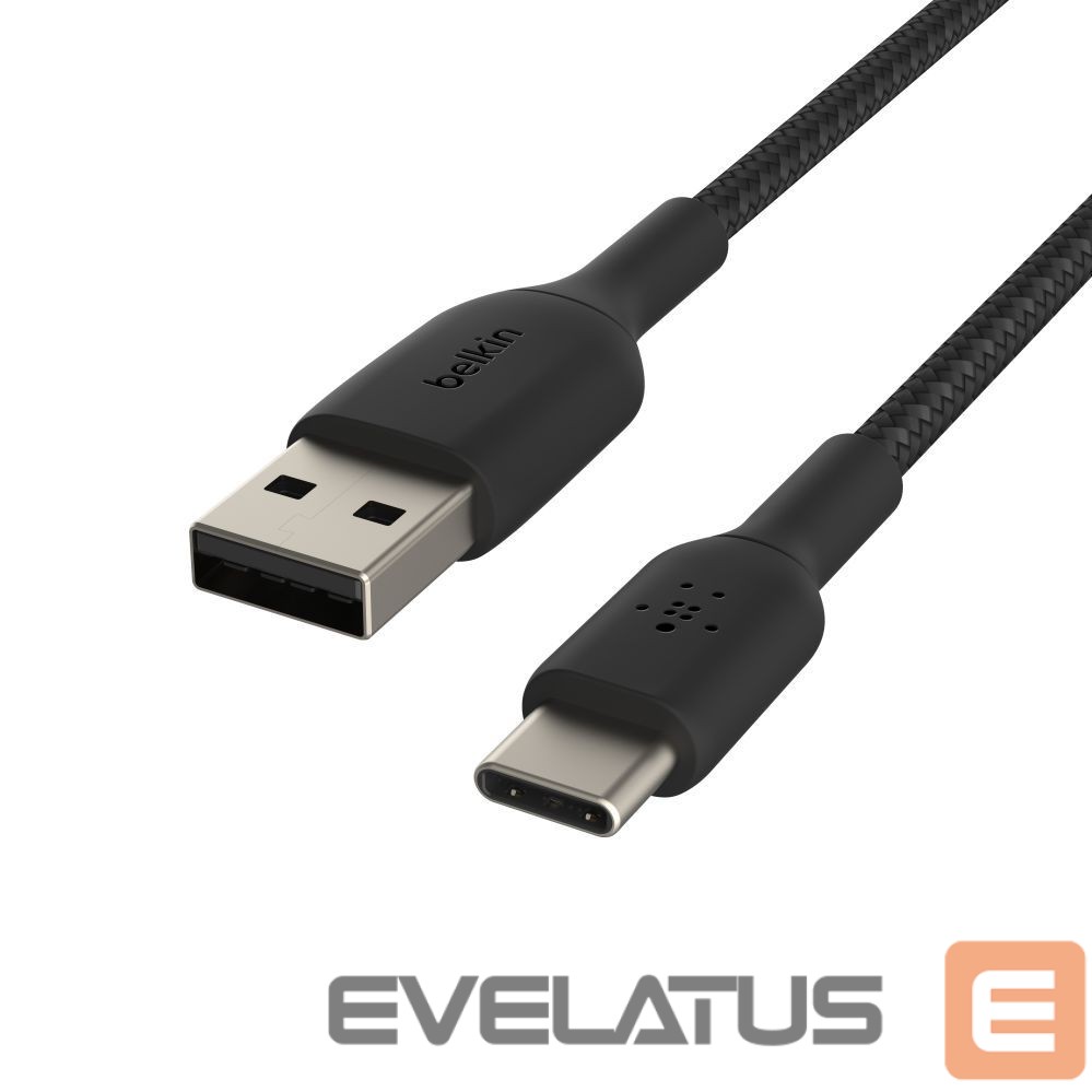 Kaabel Belkin BOOST CHARGE USB-A to USB-C Cable, Braided, 2M Black