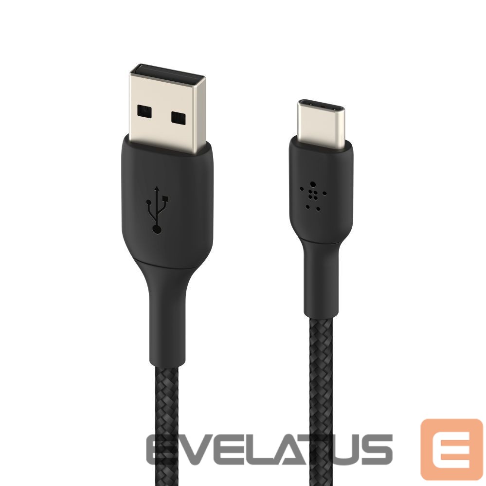 Kaabel Belkin BOOST CHARGE USB-A to USB-C Cable, Braided, 2M Black