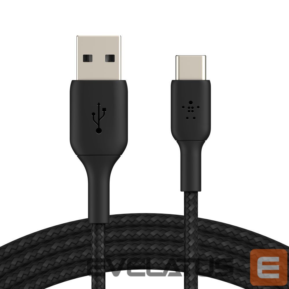 Kaabel Belkin BOOST CHARGE USB-A to USB-C Cable, Braided, 2M Black