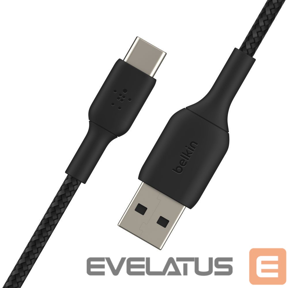 Kaabel Belkin BOOST CHARGE USB-A to USB-C Cable, Braided, 2M Black
