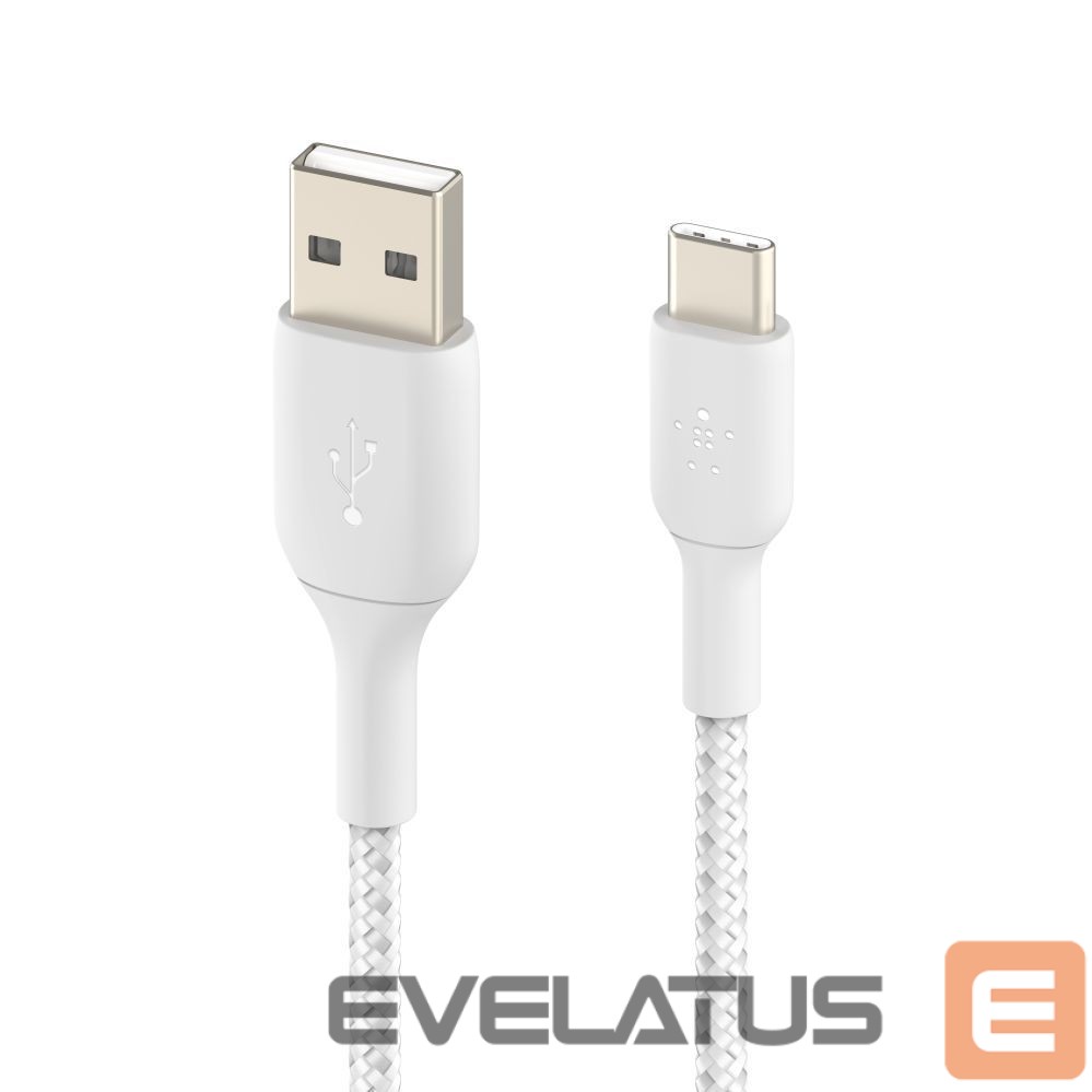Kaabel Belkin BOOST CHARGE USB-A to USB-C Cable, Braided, 2M White
