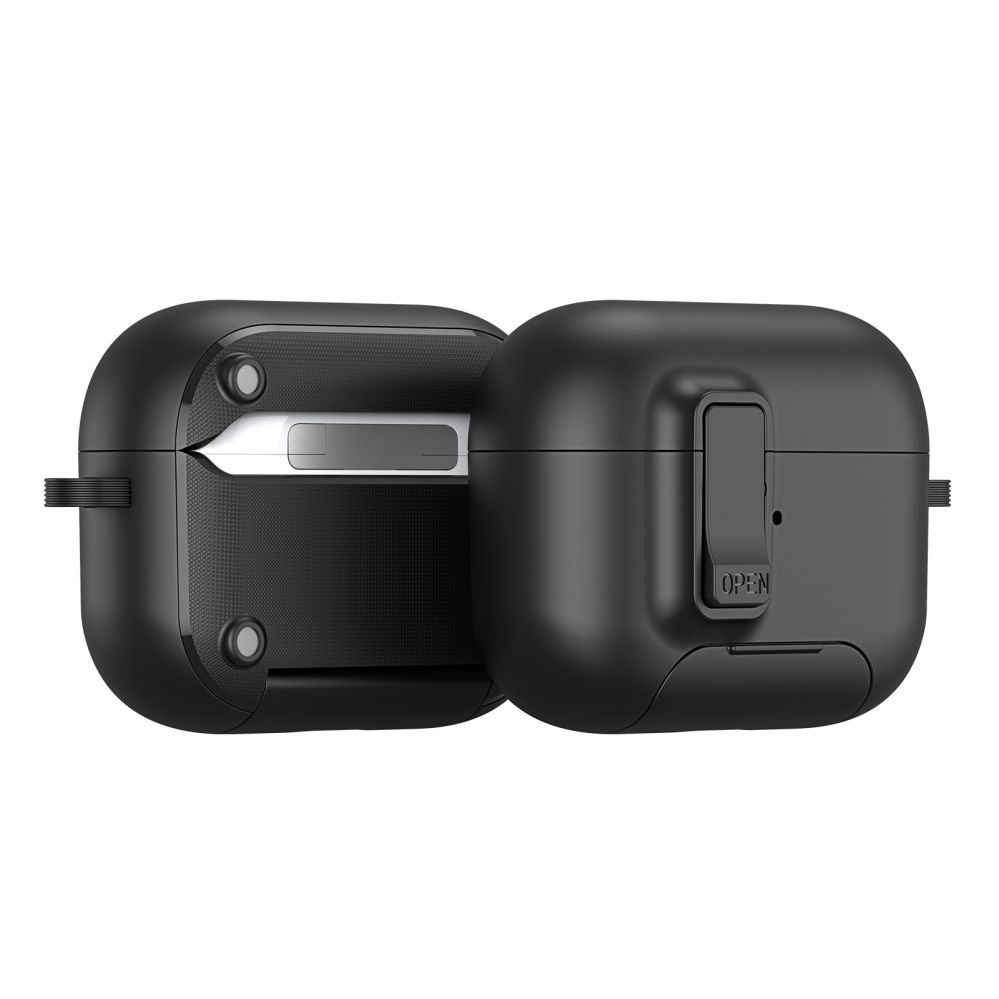 Korpus kõrvaklappidele Dux Ducis Apple AirPods Pro 3 PECQ Series PC+TPU Cover with Hook Black
