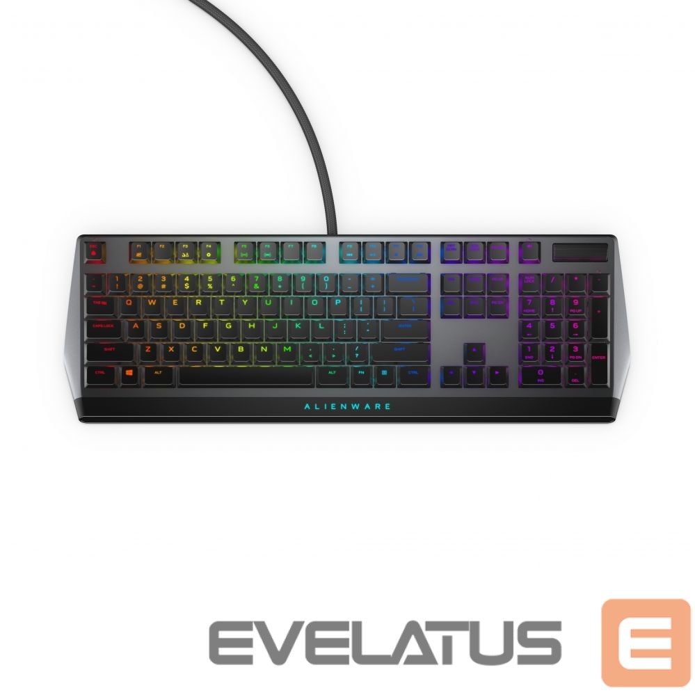 Computer keyboard Dell AW510K Mechanical Gaming Keyboard, RGB LED light, EN, Dark Gray, Wired