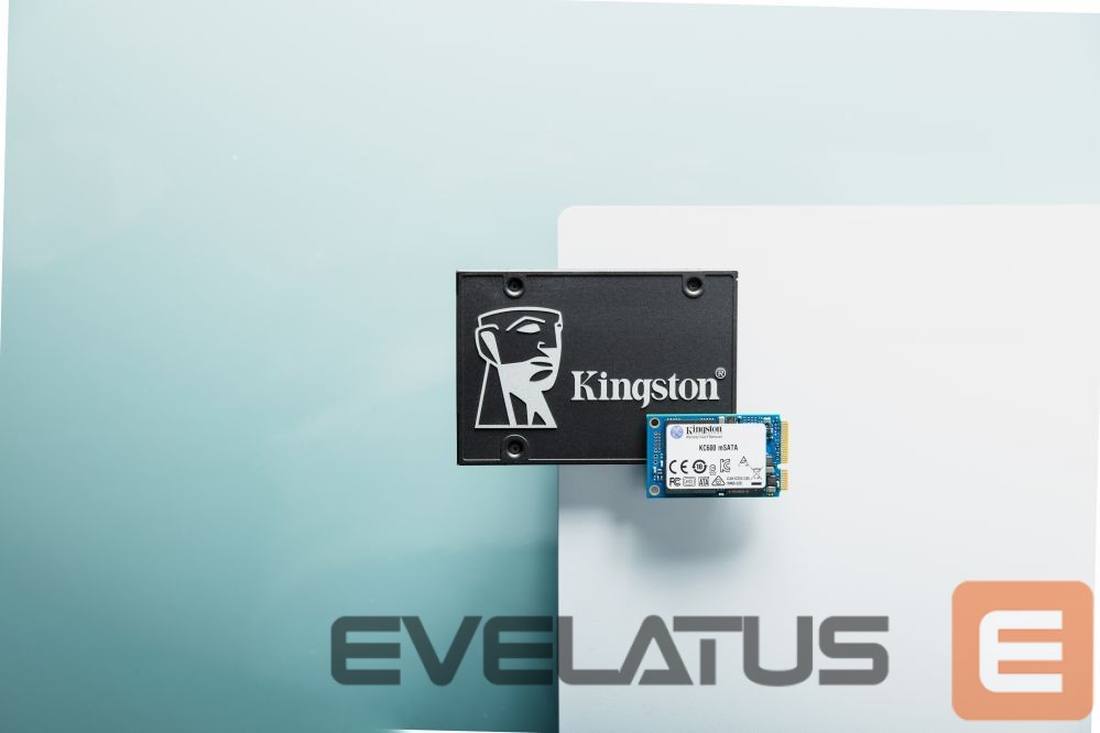 Kõvaketas SSD Kingston KC600 256 GB, SSD interface mSATA, Write speed 500 MB/s, Read speed 550 MB/s