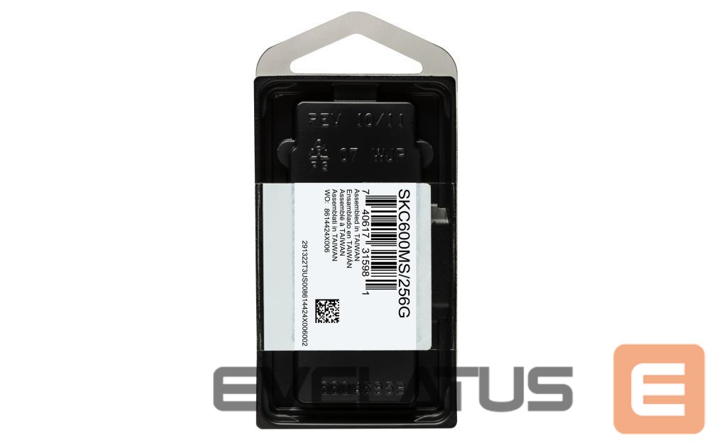 Kõvaketas SSD Kingston KC600 256 GB, SSD interface mSATA, Write speed 500 MB/s, Read speed 550 MB/s