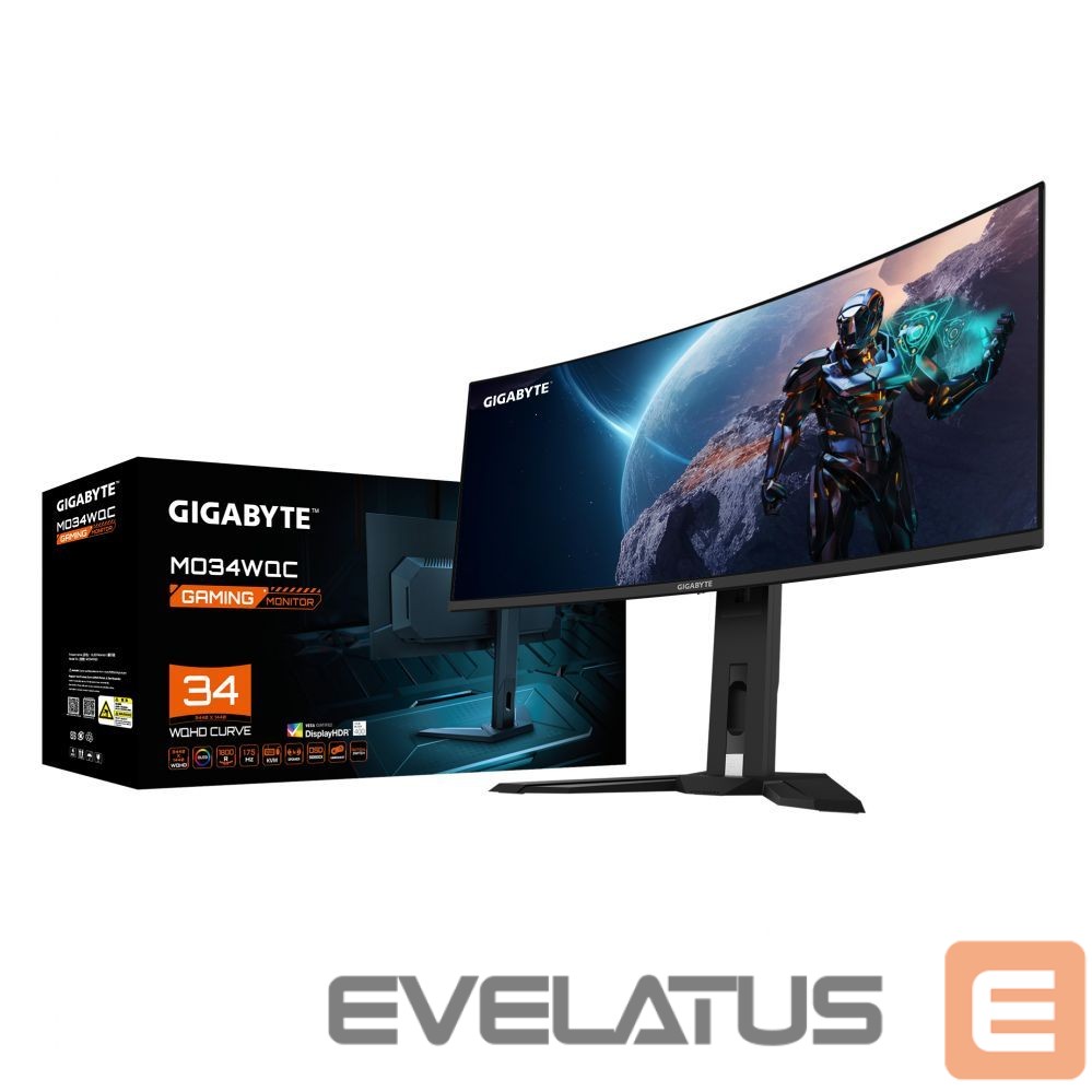 Monitor Gigabyte MONITOR 34" MO34WQC EK