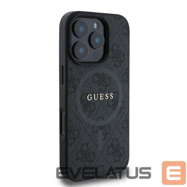 Tagakaaned Guess Guess 4G Ring Classic Logo MagSafe case for iPhone 16 Pro - black