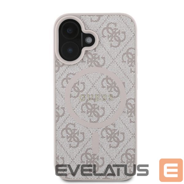 Tagakaaned Guess Guess 4G Ring Classic Logo MagSafe iPhone 16 Case - Pink
