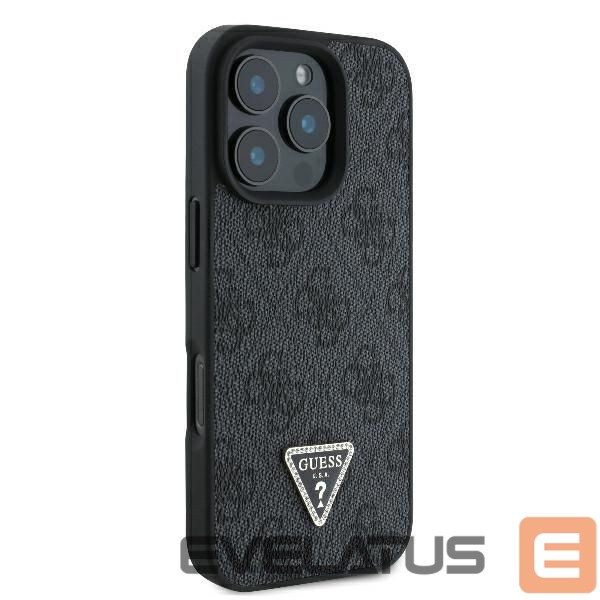 Muu telefoni lisavarustus Guess Guess Leather 4G Triangle Strass MagSafe Case for iPhone 16 Pro Max - Black