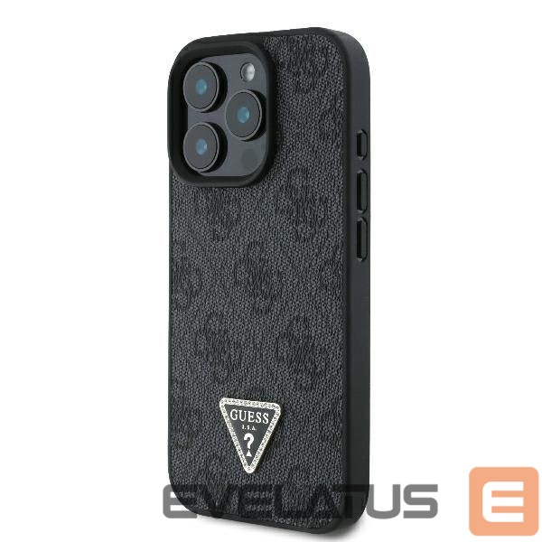 Muu telefoni lisavarustus Guess Guess Leather 4G Triangle Strass MagSafe Case for iPhone 16 Pro Max - Black