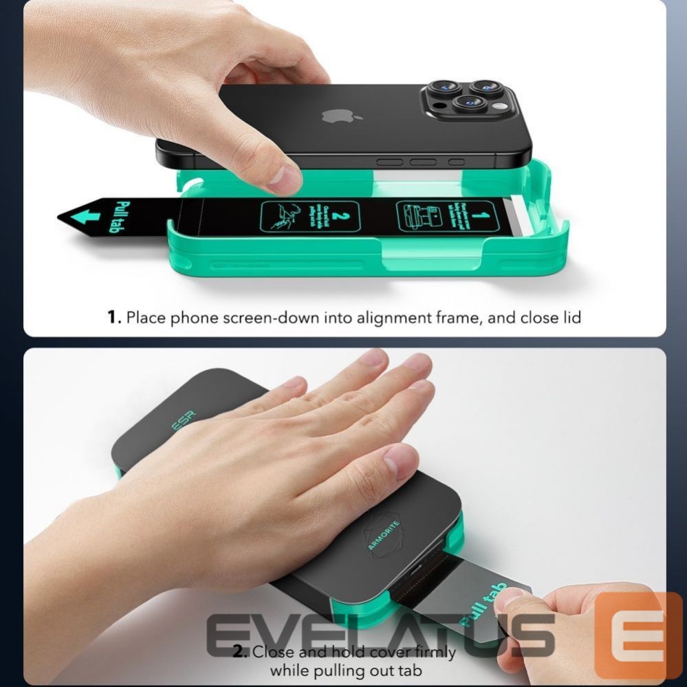 Muu telefoni lisavarustus ESR ESR Armorite Tempered Glass for iPhone 16 Pro Max - with Black Frame