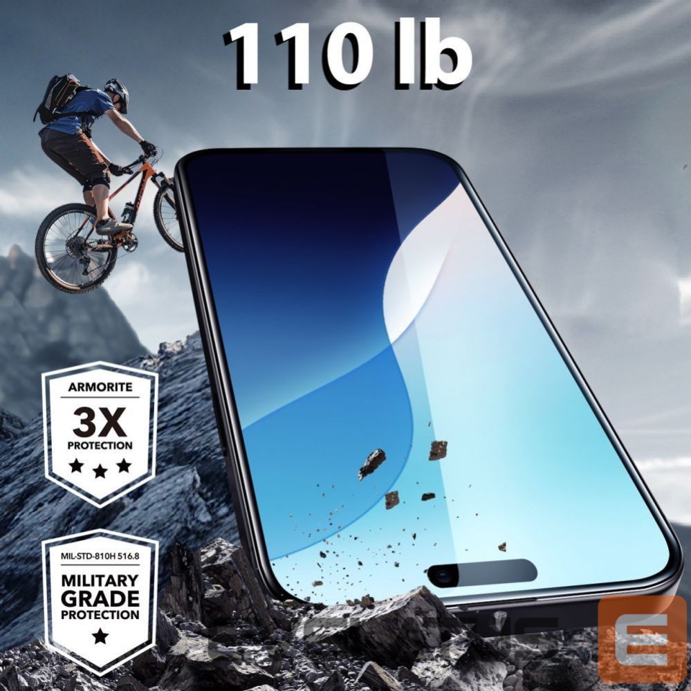 Muu telefoni lisavarustus ESR ESR Armorite Tempered Glass for iPhone 16 Pro Max - with Black Frame