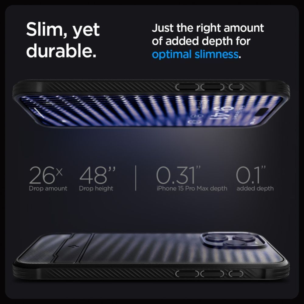 Citas preces Spigen Spigen Rugged Armor Mag Case with MagSafe for iPhone 15 Pro Max - Matte Black